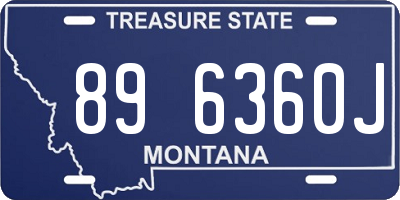 MT license plate 896360J