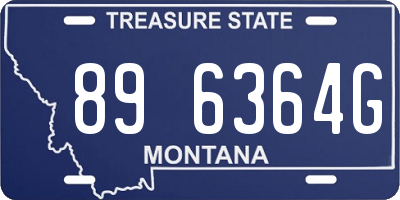 MT license plate 896364G
