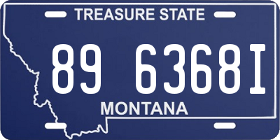 MT license plate 896368I