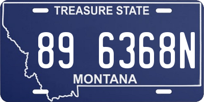 MT license plate 896368N