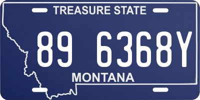 MT license plate 896368Y