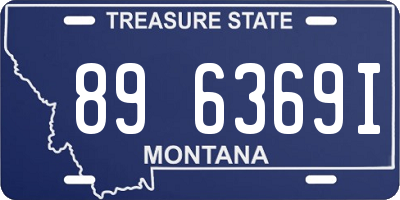 MT license plate 896369I