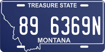 MT license plate 896369N