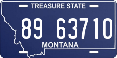 MT license plate 896371O