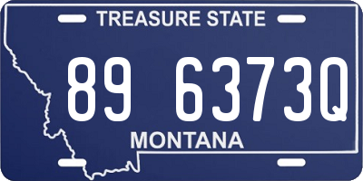 MT license plate 896373Q
