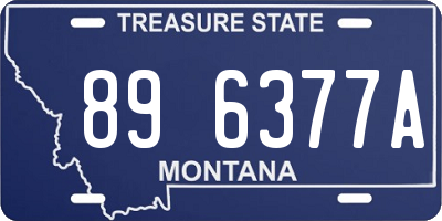MT license plate 896377A