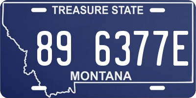 MT license plate 896377E
