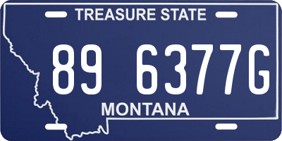 MT license plate 896377G