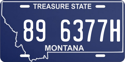 MT license plate 896377H