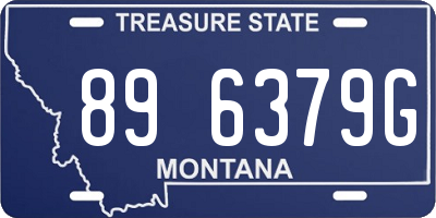 MT license plate 896379G
