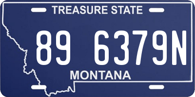 MT license plate 896379N