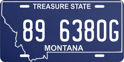 MT license plate 896380G