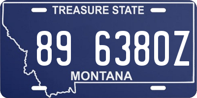 MT license plate 896380Z