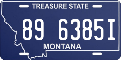 MT license plate 896385I