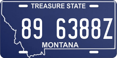 MT license plate 896388Z