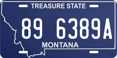 MT license plate 896389A
