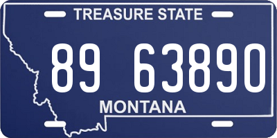 MT license plate 896389O