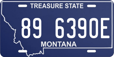 MT license plate 896390E
