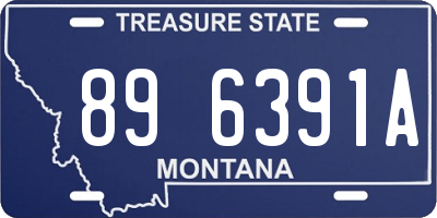 MT license plate 896391A