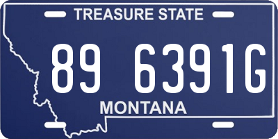 MT license plate 896391G