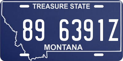 MT license plate 896391Z