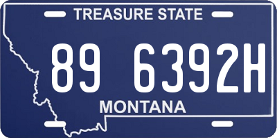 MT license plate 896392H