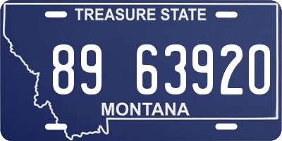 MT license plate 896392O