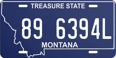 MT license plate 896394L