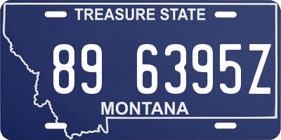 MT license plate 896395Z