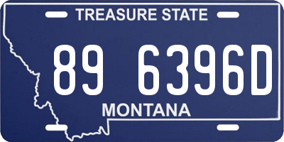 MT license plate 896396D
