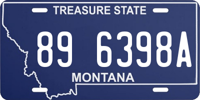 MT license plate 896398A