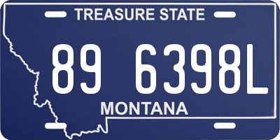 MT license plate 896398L