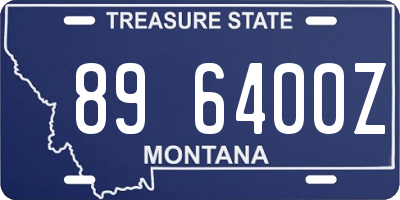 MT license plate 896400Z