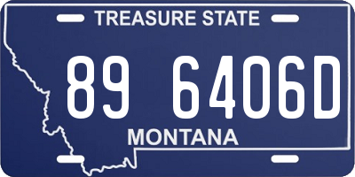 MT license plate 896406D
