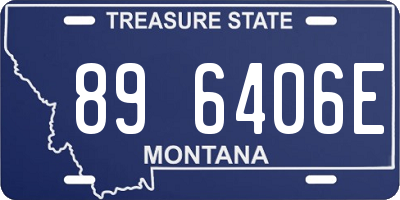 MT license plate 896406E