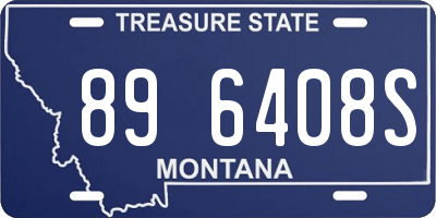 MT license plate 896408S