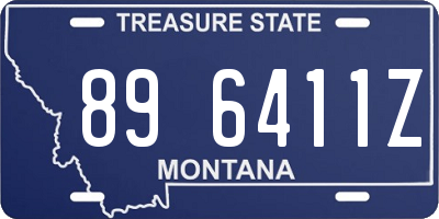 MT license plate 896411Z