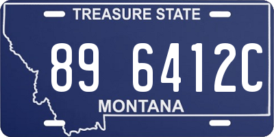 MT license plate 896412C