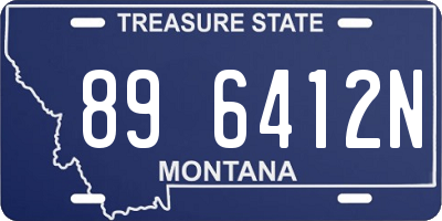 MT license plate 896412N