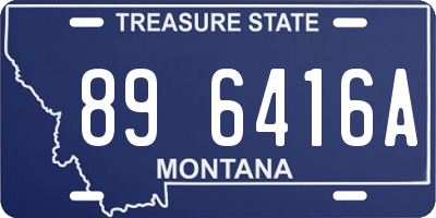MT license plate 896416A
