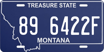 MT license plate 896422F