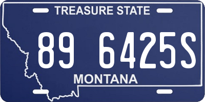 MT license plate 896425S