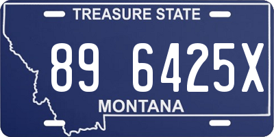 MT license plate 896425X