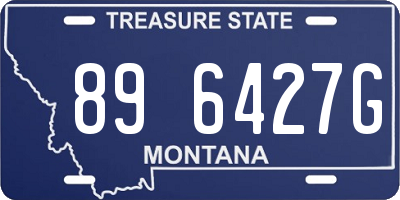 MT license plate 896427G