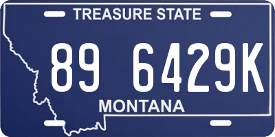MT license plate 896429K