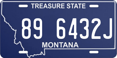 MT license plate 896432J
