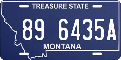 MT license plate 896435A