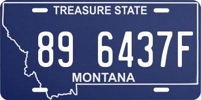 MT license plate 896437F
