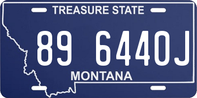 MT license plate 896440J