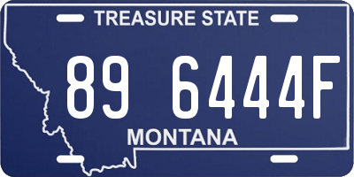 MT license plate 896444F